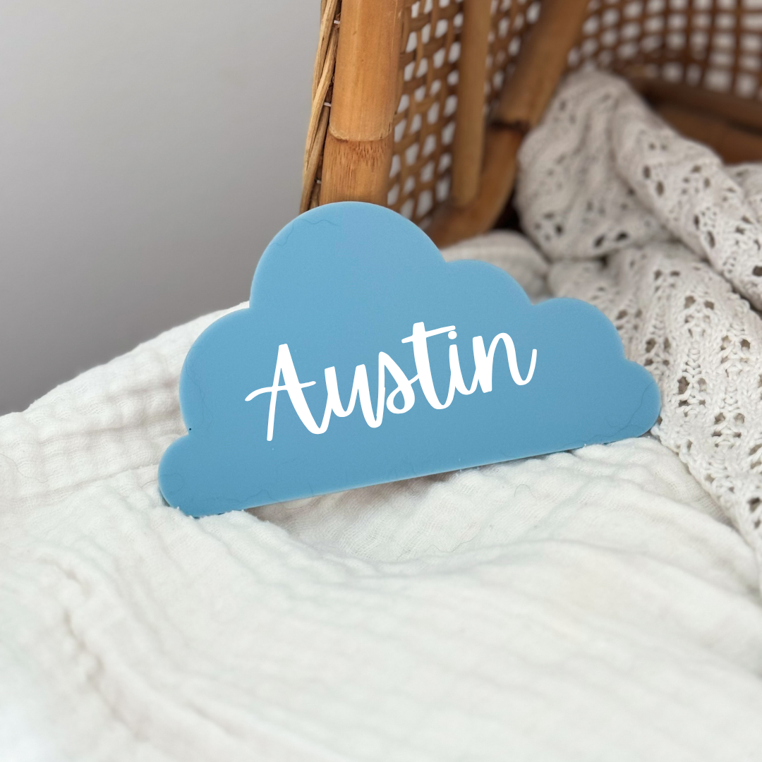 Acrylic Cloud Baby Announcement | Multiple Colours