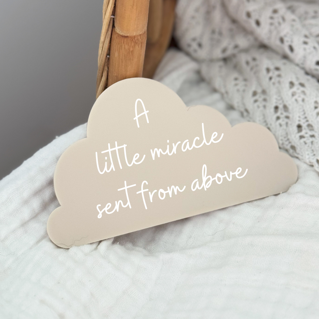 Acrylic Cloud Baby Announcement | Multiple Colours