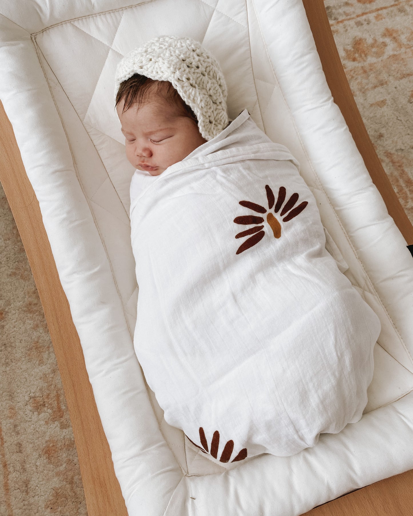 Organic Cotton Muslin Swaddle - Native