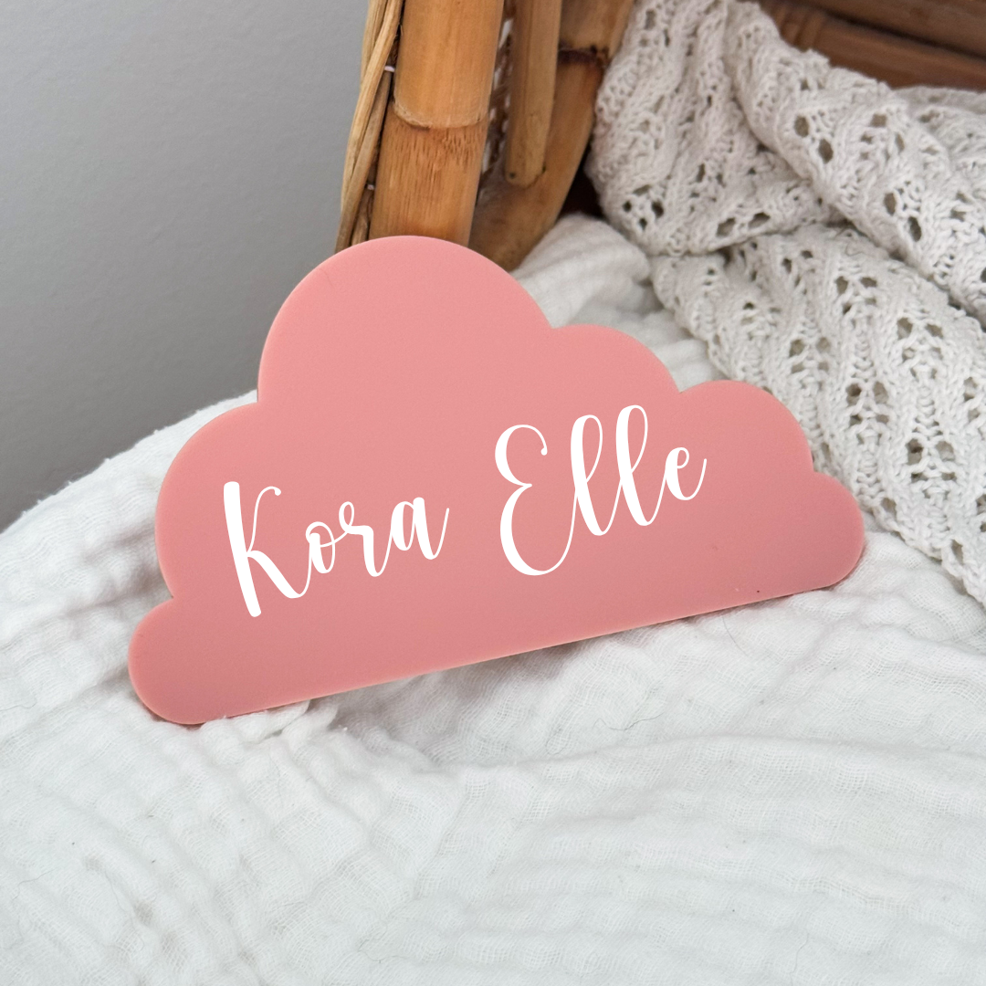 Acrylic Cloud Baby Announcement | Multiple Colours