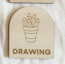 Wooden Toy Storage Tub Labels | Trofast Labels | Storage Label Set | Playroom Decor