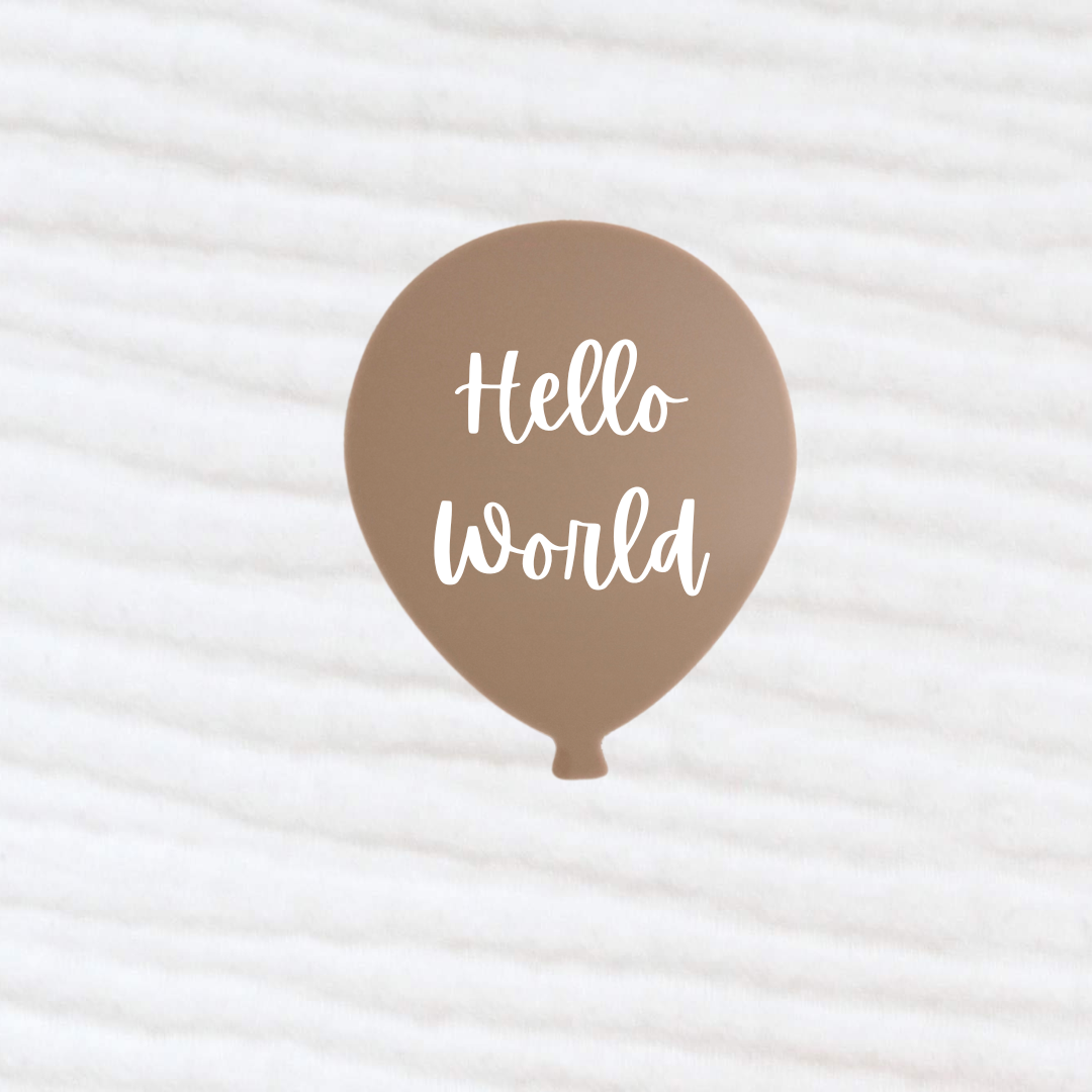 Acrylic Balloon Baby Announcement | Multiple Colours