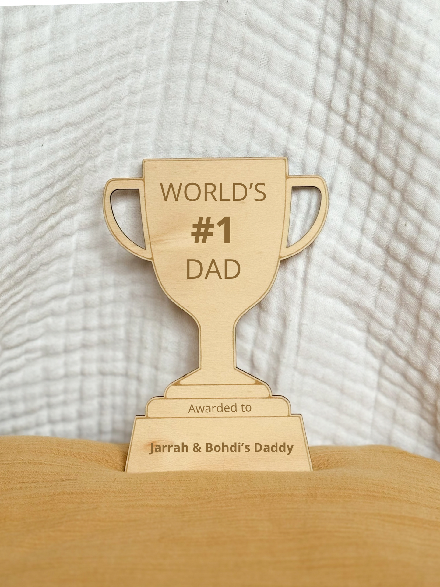 Personalised Wooden Trophy | Father’s Day Gift