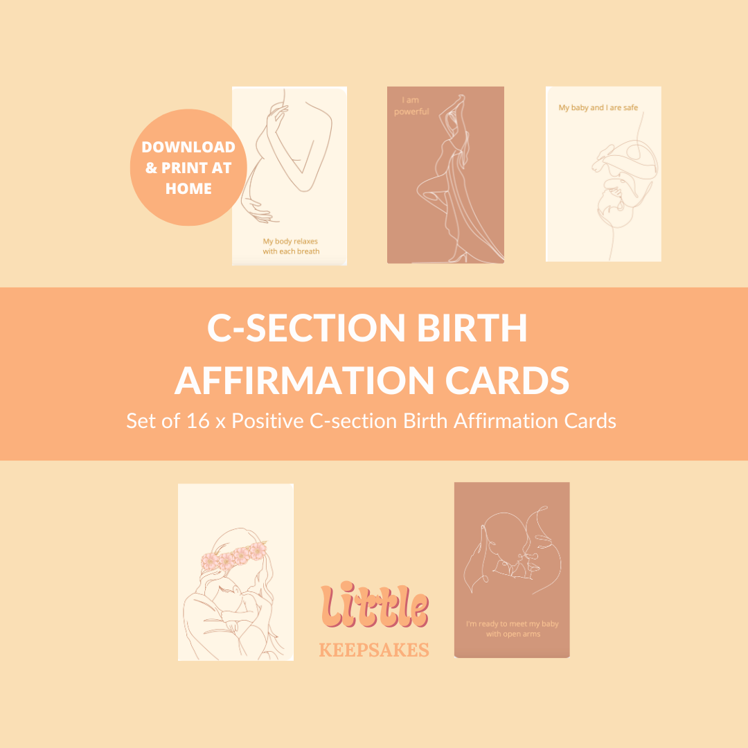 Printable C-Section Birth Affirmation Card Set