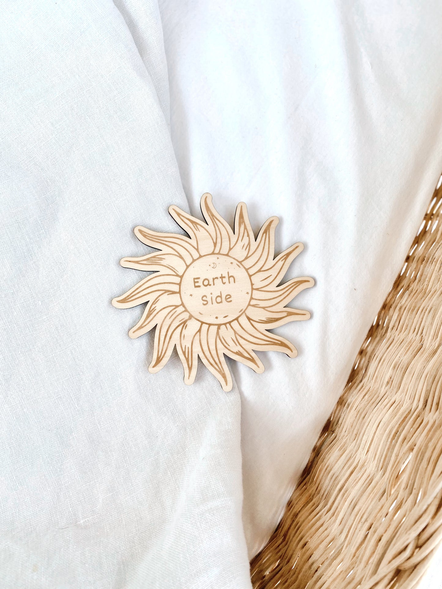 Earth Side Sun Birth Announcement Disc