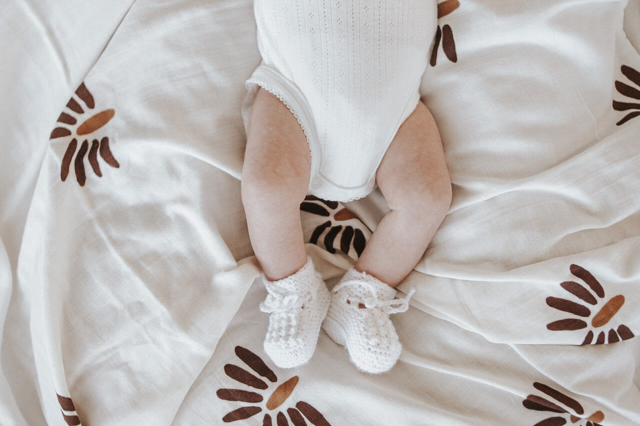 Organic Cotton Muslin Swaddle - Native