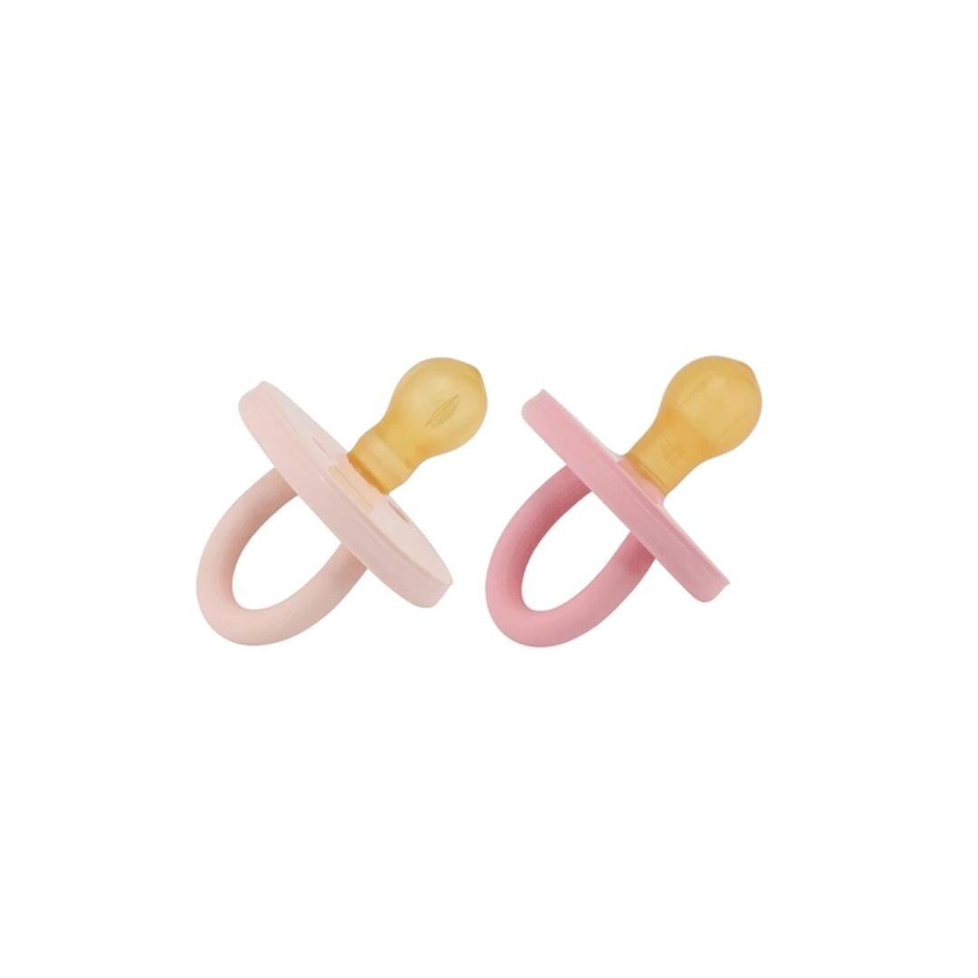 Bumi Bébé Pacifier Round 2 Pack - Pink and Rose 3-36m