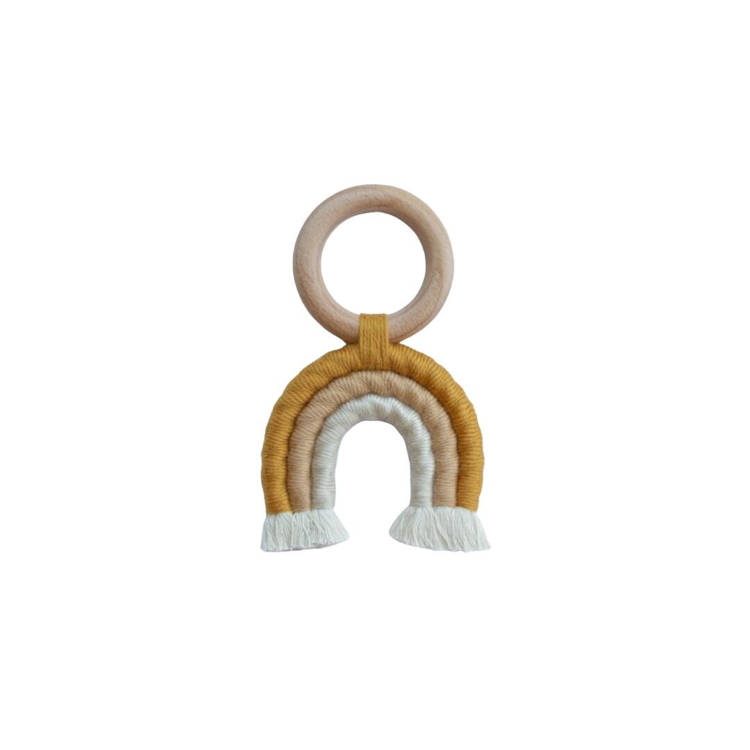 Rainbow Macrame Toy - Mustard