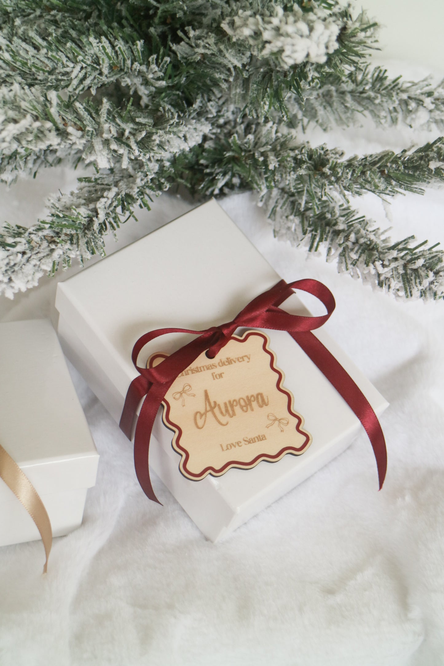 Luxury Wooden Christmas Gift Tag