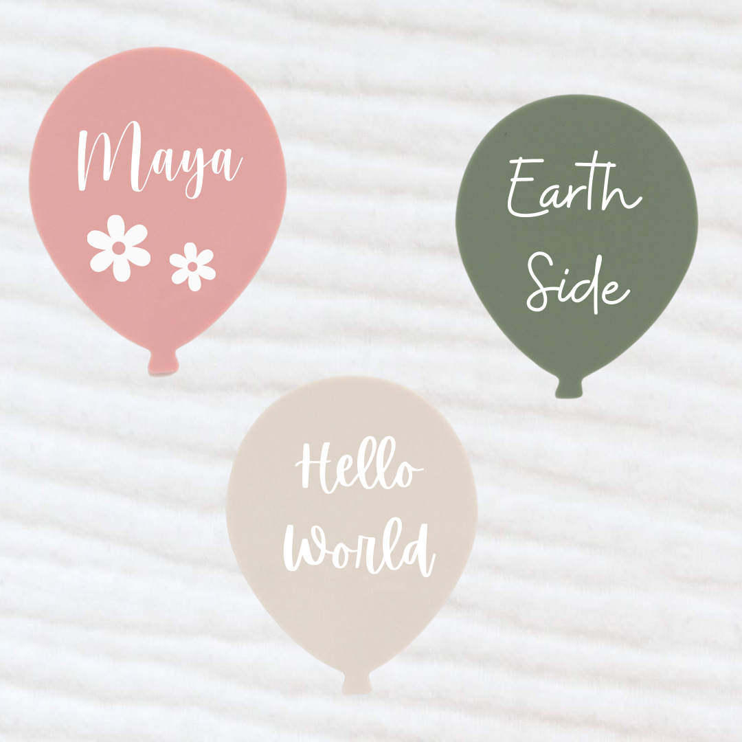 Acrylic Balloon Baby Announcement | Multiple Colours