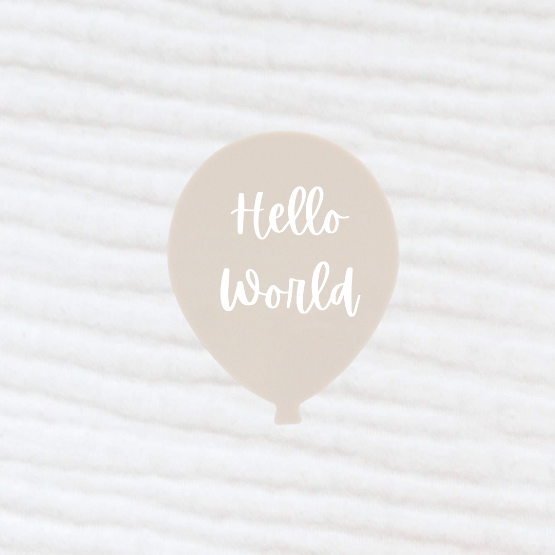 Acrylic Balloon Baby Announcement | Multiple Colours