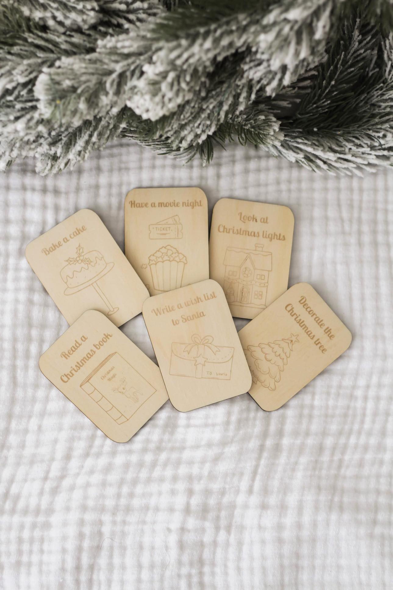 Wooden Advent Calendar Card Set | Christmas Advent Calendar