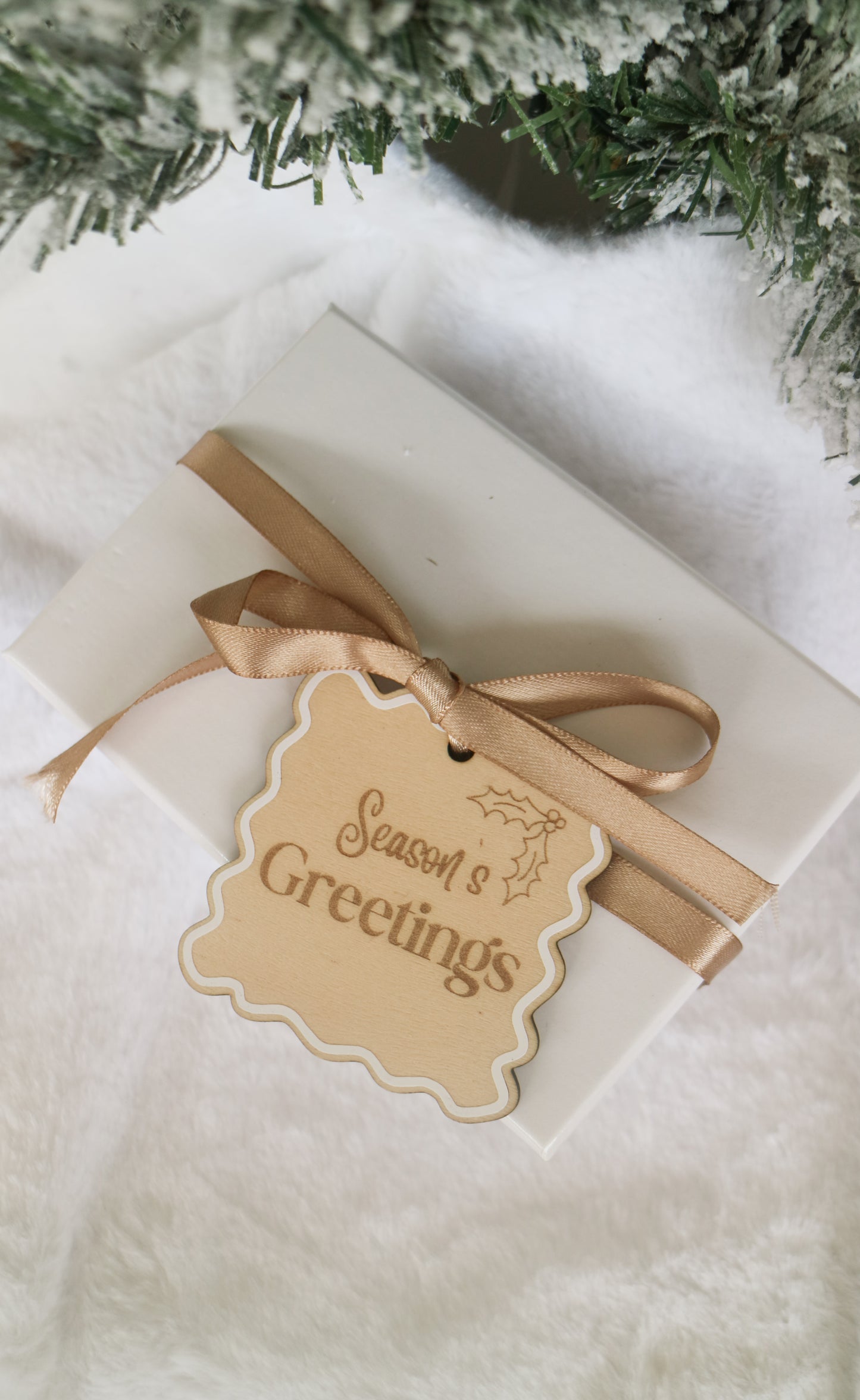 Luxury Wooden Christmas Gift Tag