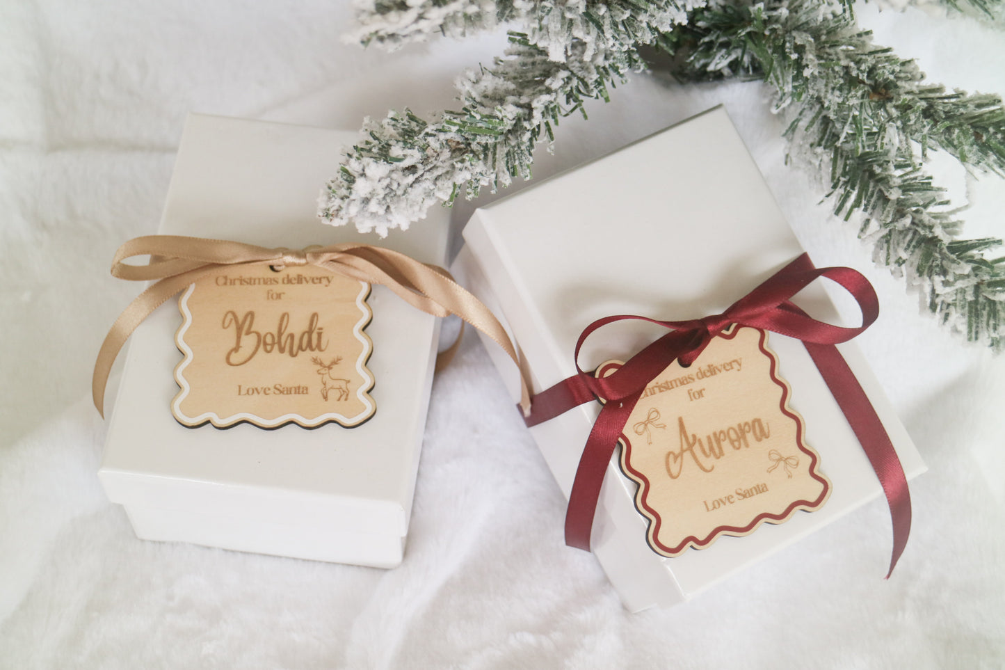 Luxury Wooden Christmas Gift Tag