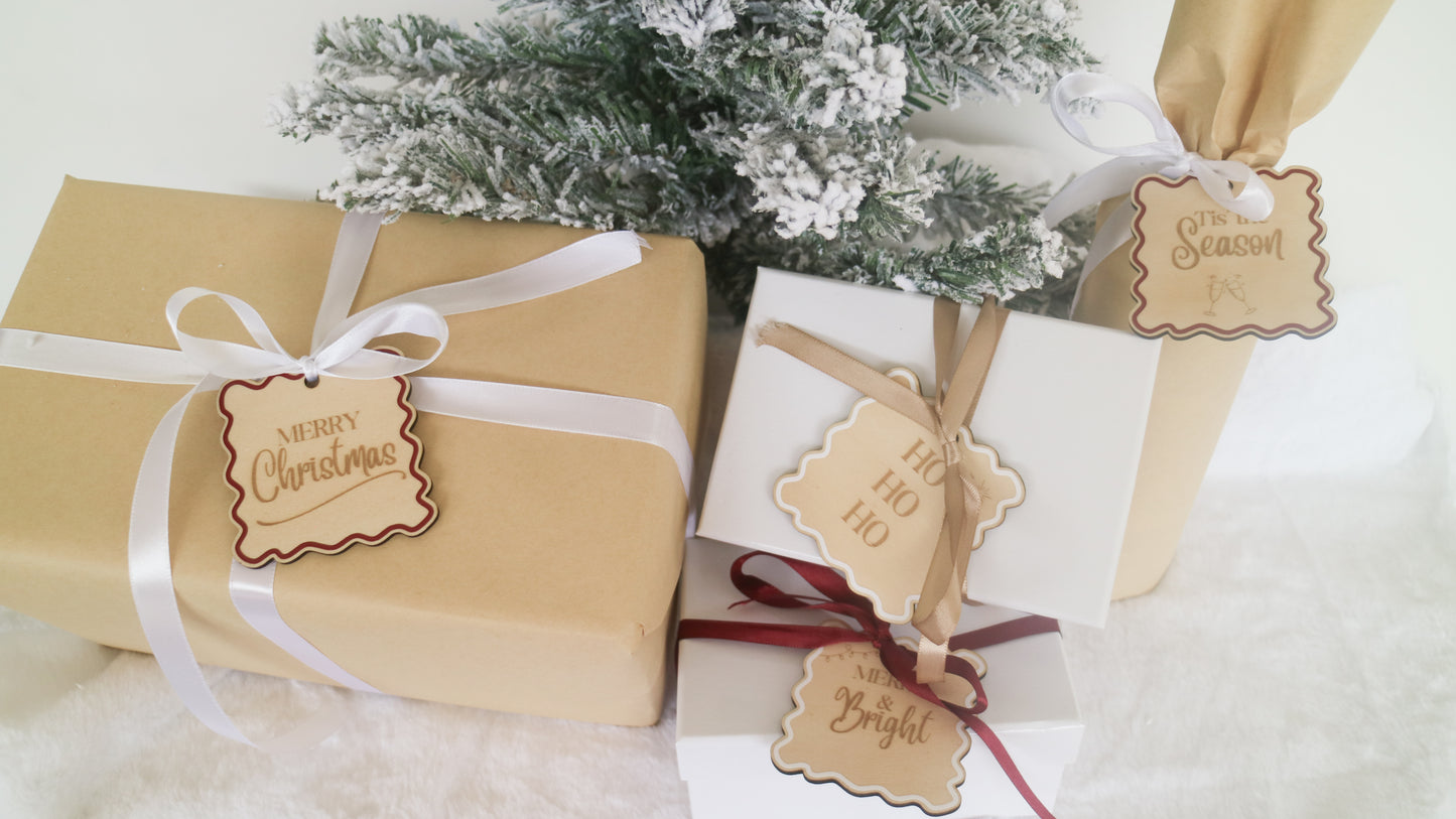 Luxury Wooden Christmas Gift Tag