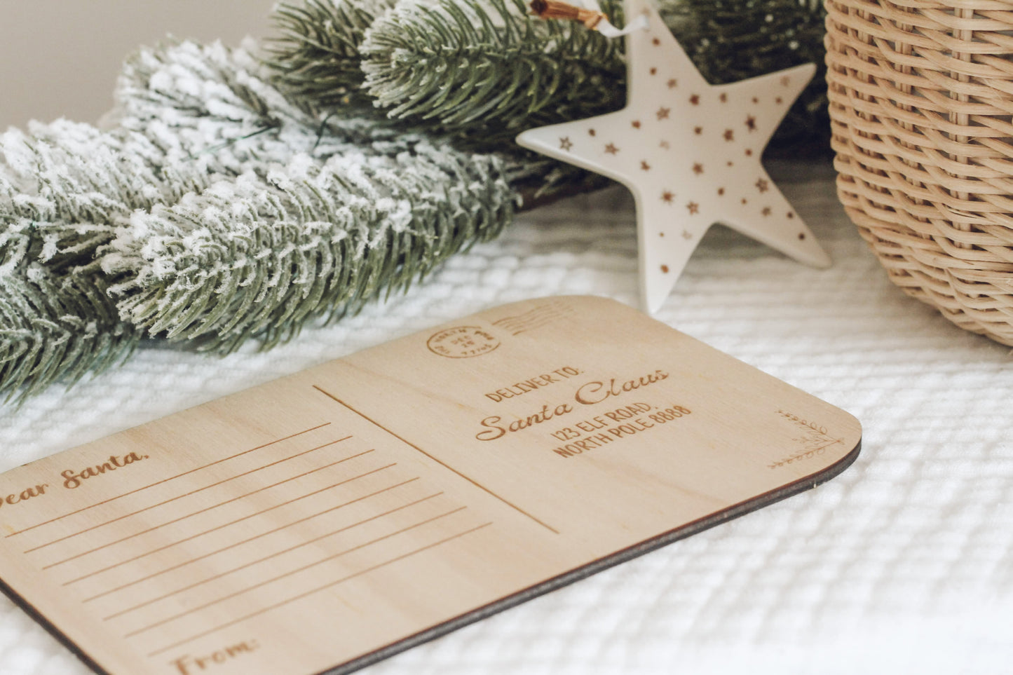 Letter To Santa Wooden Postcard | Christmas Letter