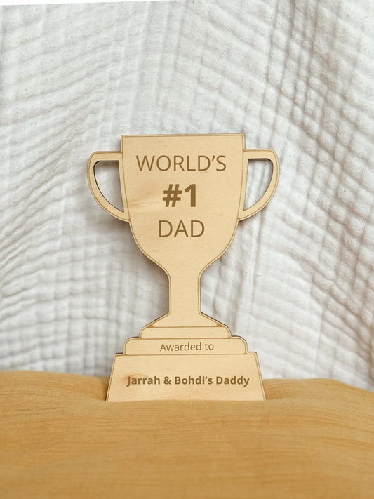 Personalised Wooden Trophy | Father’s Day Gift