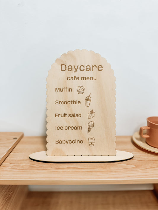 Personalised Kids Kitchen/Cafe Menu Sign