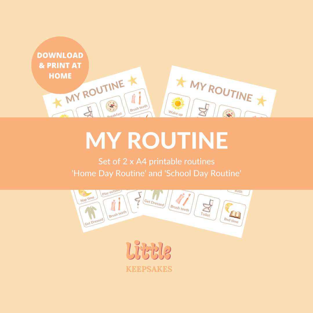 Printable 'My Routine' Chart Set of 2 β Little Keepsakes