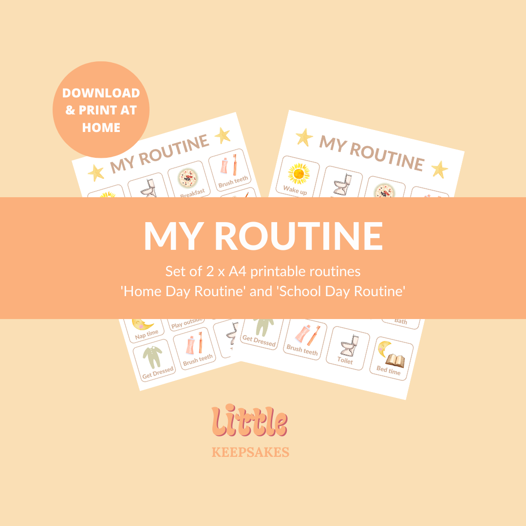 Printable 'My Routine' Chart Set of 2