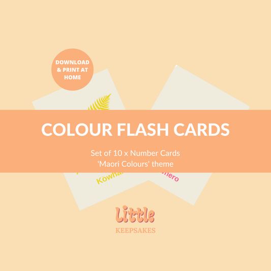 Printable Colour Flash Cards - 'Maori'