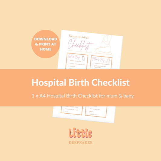 Printable Hospital Birth Bag Checklist | Mum & Baby