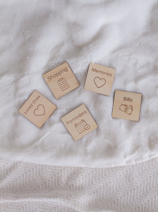 Wooden Fridge Magnet Set