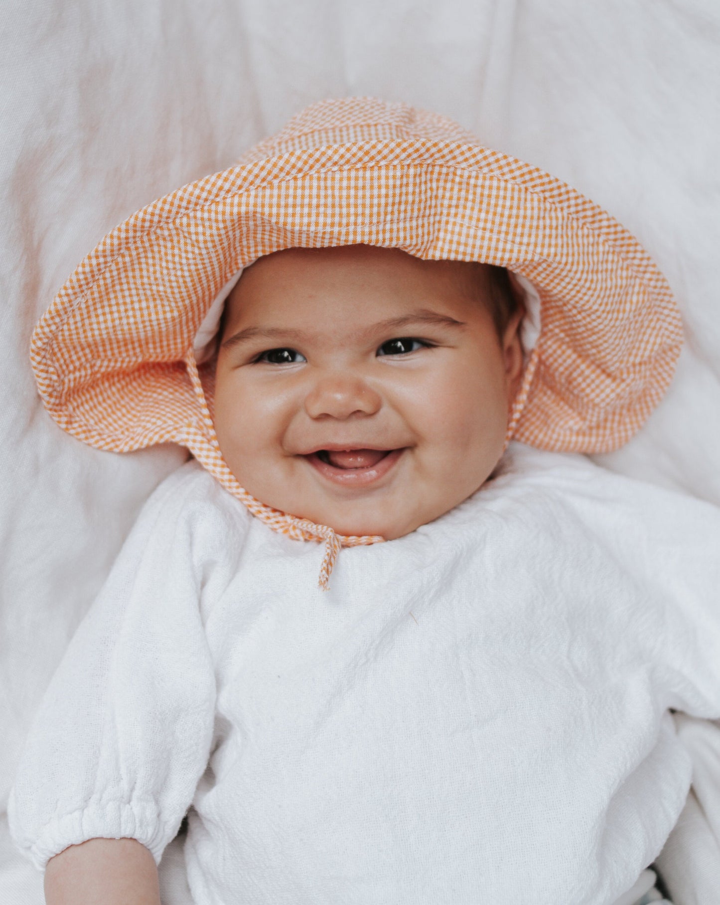 Cotton Baby Hat - Gingham