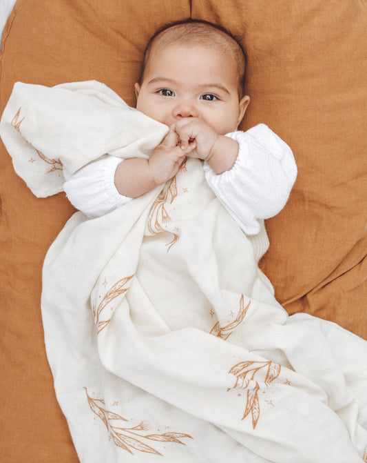 Organic Cotton Muslin Swaddle - Gumnut