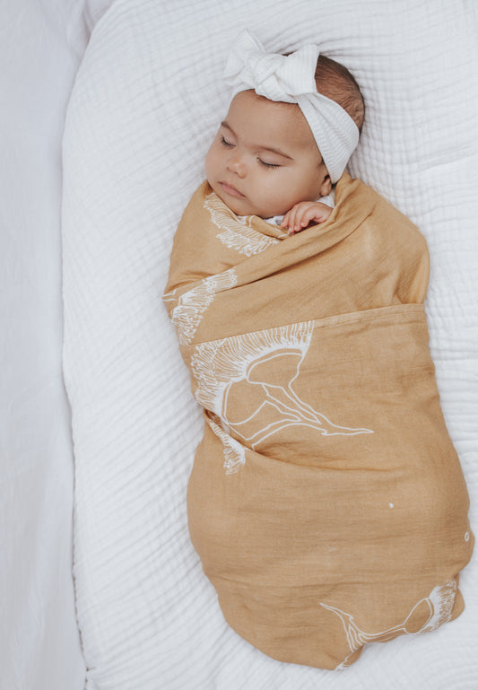 SECONDS - ORGANIC SWADDLE (BLOSSOM)