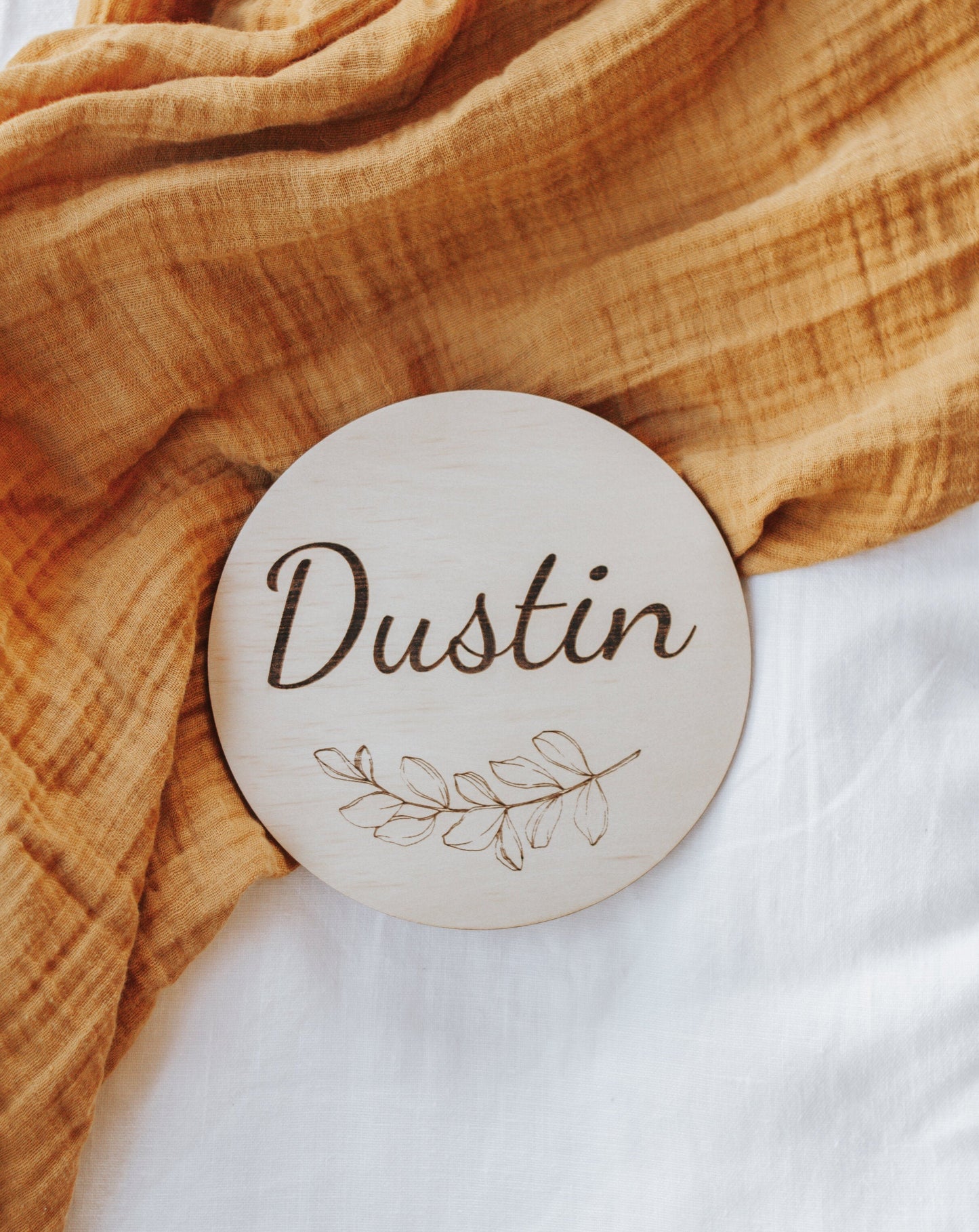 Personalised Name Plaque - Leaf