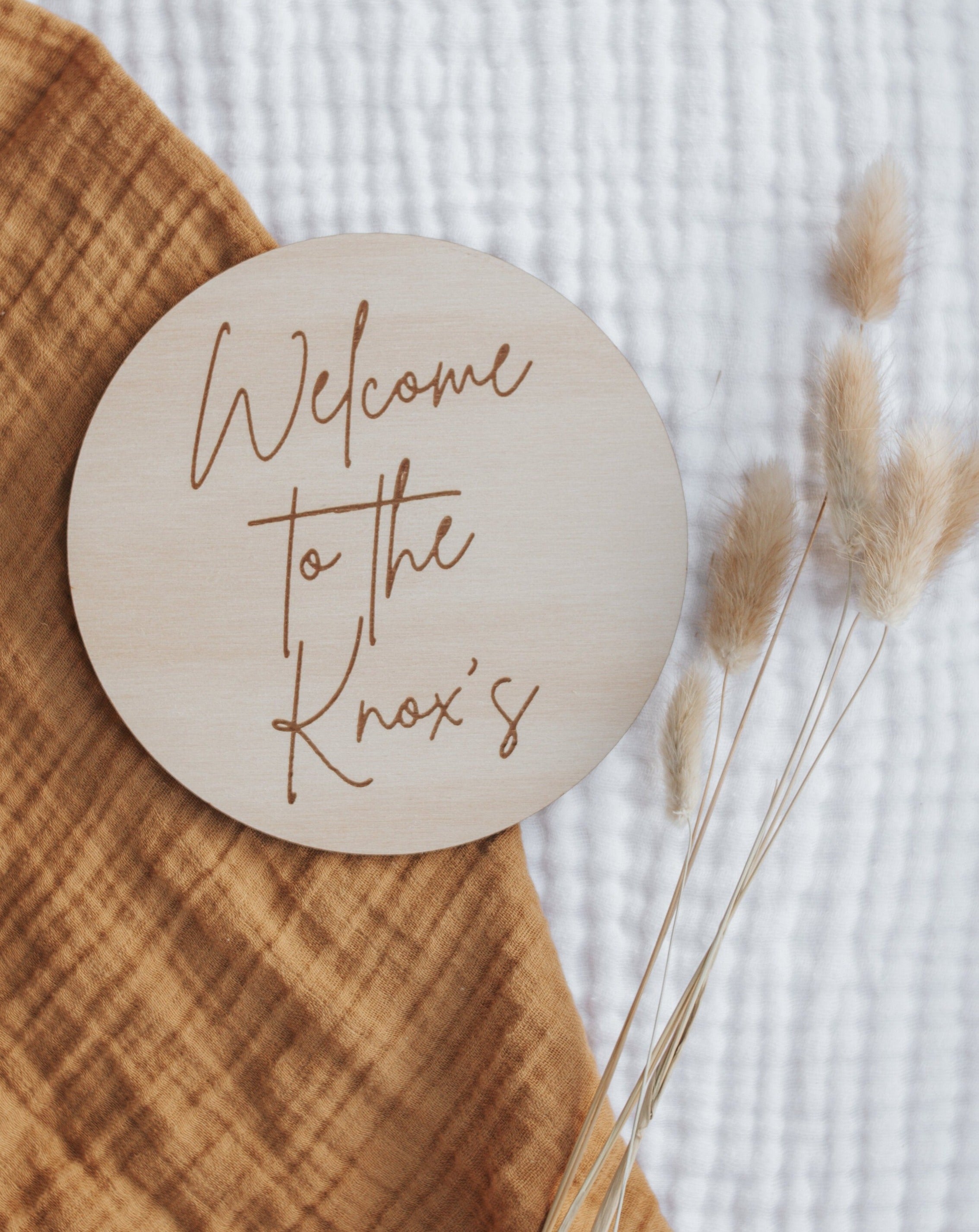 Welcome Disc Sticker Personalised Welcome Disc – Little Keepsakes