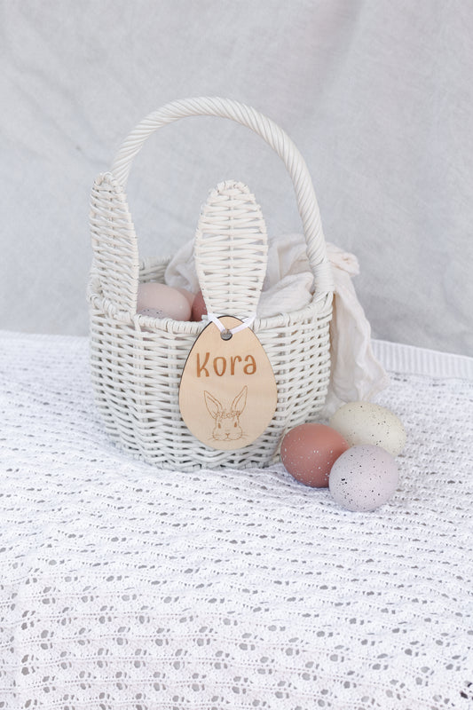 Personalised Easter Basket Name Tag - Floral