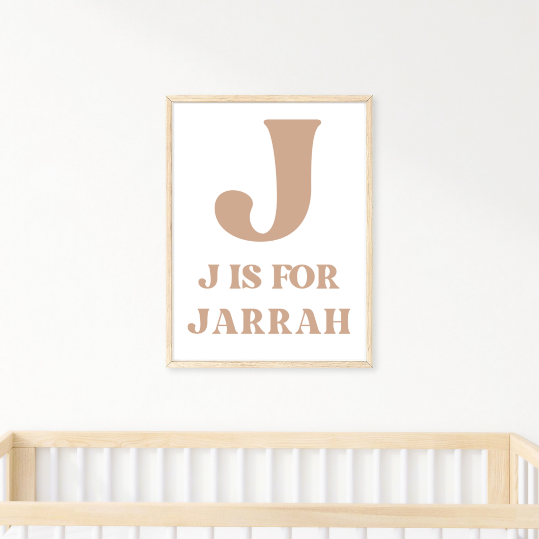 Personalised Brown Name Print