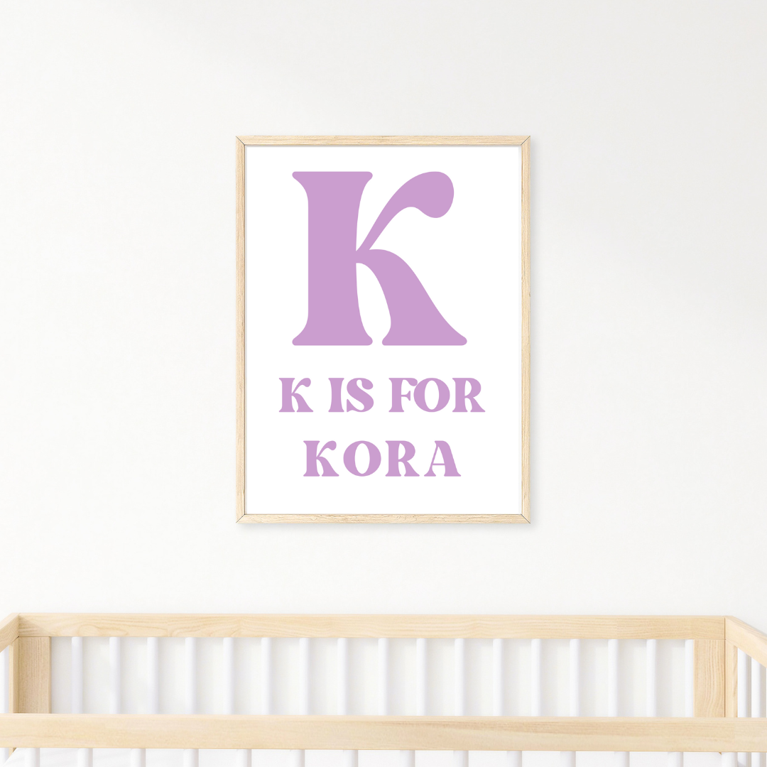 Personalised Purple Name Print